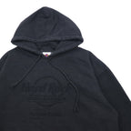 Hard Rock HOTEL 90s Logo Embroidered Pullover Hoodie XXL Grey PUNTA CANA