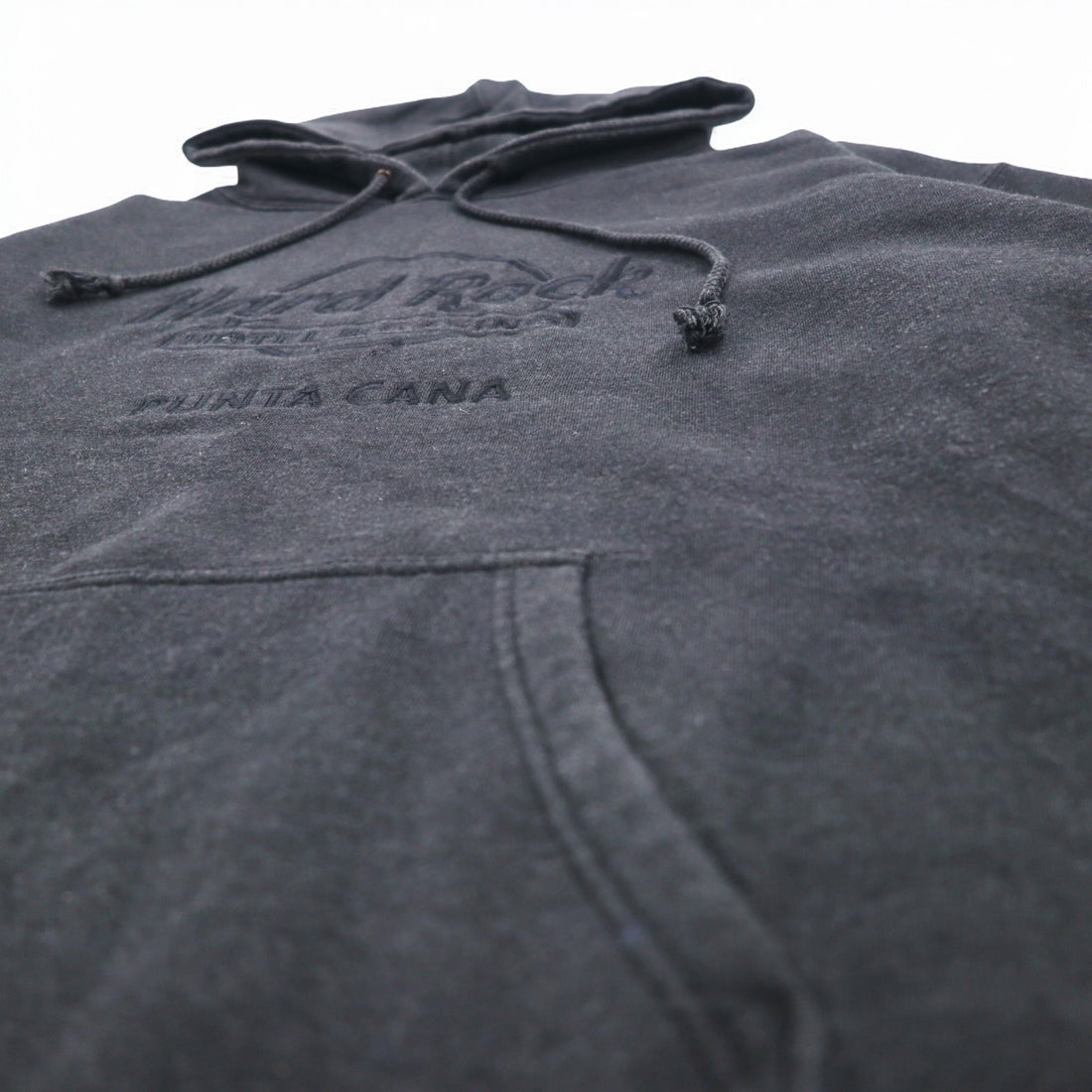 Hard Rock HOTEL 90s Logo Embroidered Pullover Hoodie XXL Grey PUNTA CANA