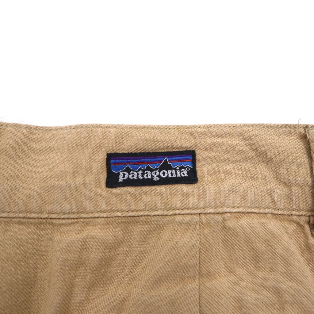 patagonia 90年代 雪無しタグ オーガニックコットン 2タック チノ ショートパンツ M ベージュ 57822