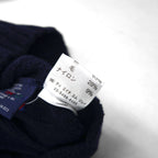 TOMMY HILFIGER Rib Knit Crew Neck Sweater, Size L, Navy, Cotton