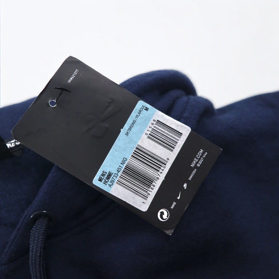 NIKE SB Icon Pullover Essential Hoodie M Navy Icon Hoody AJ9733-451 Made in Pakistan Unused