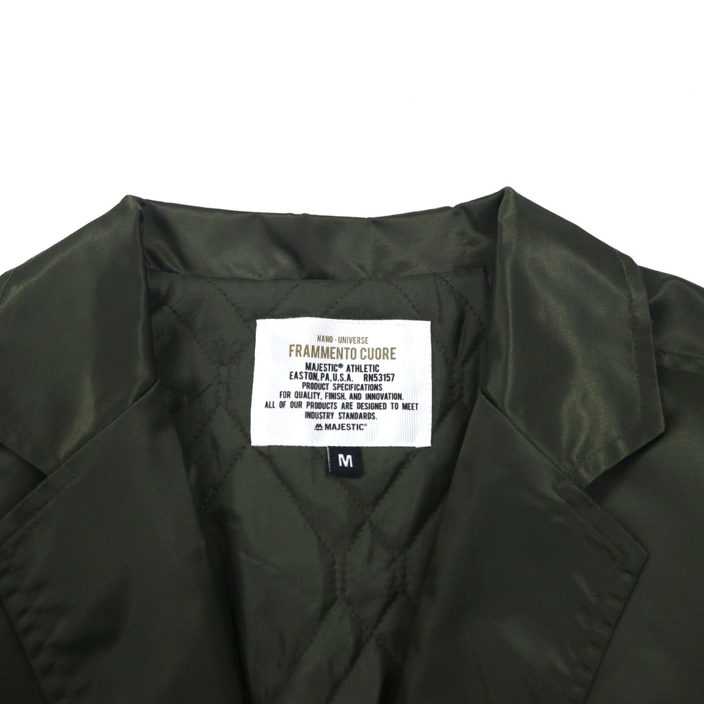 MAJESTIC × FRAMMENTO CUORE ナイロン テーラードジャケット M カーキ 中綿 XM23-MAJ-0009-GRN6 nano universe 別注