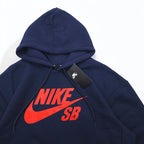 NIKE SB Icon Pullover Essential Hoodie M Navy Icon Hoody AJ9733-451 Made in Pakistan Unused
