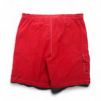 Polo by Ralph Lauren 90s Board Shorts, Swim Shorts, XL, Red, Nylon, Amphibious