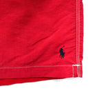 Polo by Ralph Lauren 90s Board Shorts, Swim Shorts, XL, Red, Nylon, Amphibious
