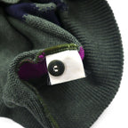 Christian Dior SPORTS 90s Made in Japan Polo Knit Sweater, Size M, Charcoal Wool Argyle