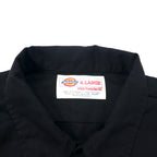 Dickies Short Sleeve Work Shirt XL Black Polyester Cotton Big Size