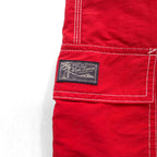 Polo by Ralph Lauren 90s Board Shorts, Swim Shorts, XL, Red, Nylon, Amphibious