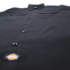 Dickies Short Sleeve Work Shirt XL Black Polyester Cotton Big Size