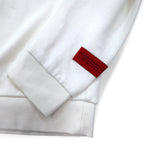 GUESS ORIGINALS Triangle Logo Embroidered Sweatshirt M White Cotton
