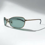 Ray-Ban Rectangle Sunglasses, Metal Frame, Gold, RB3210, 026/82, 55-18-130