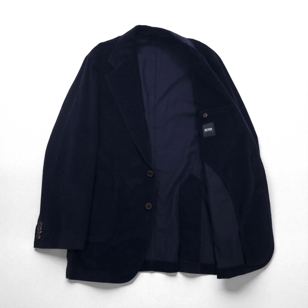 HUGO BOSS 2B コーデュロイ テーラードジャケット ブレザー L ネイビー ポーランド製