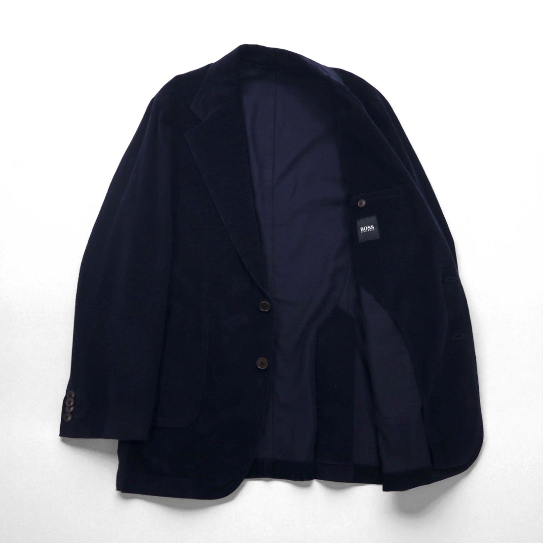 HUGO BOSS 2B コーデュロイ テーラードジャケット ブレザー L ネイビー ポーランド製