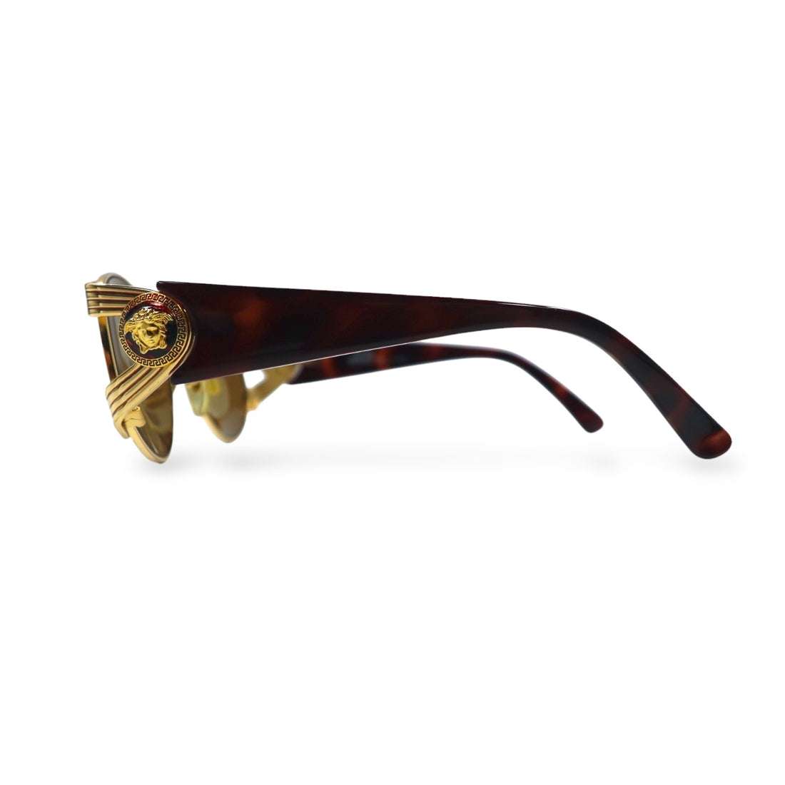 GIANNI VERSACE Vintage Made in Italy Medusa Sunglasses Gold Tortoiseshell S64 31L