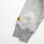 Carhartt WIP Hooded Chase Sweatshirt, Size L, Solid Color, Pocket, Fleece-Lined, I015897, Made in Bulgaria