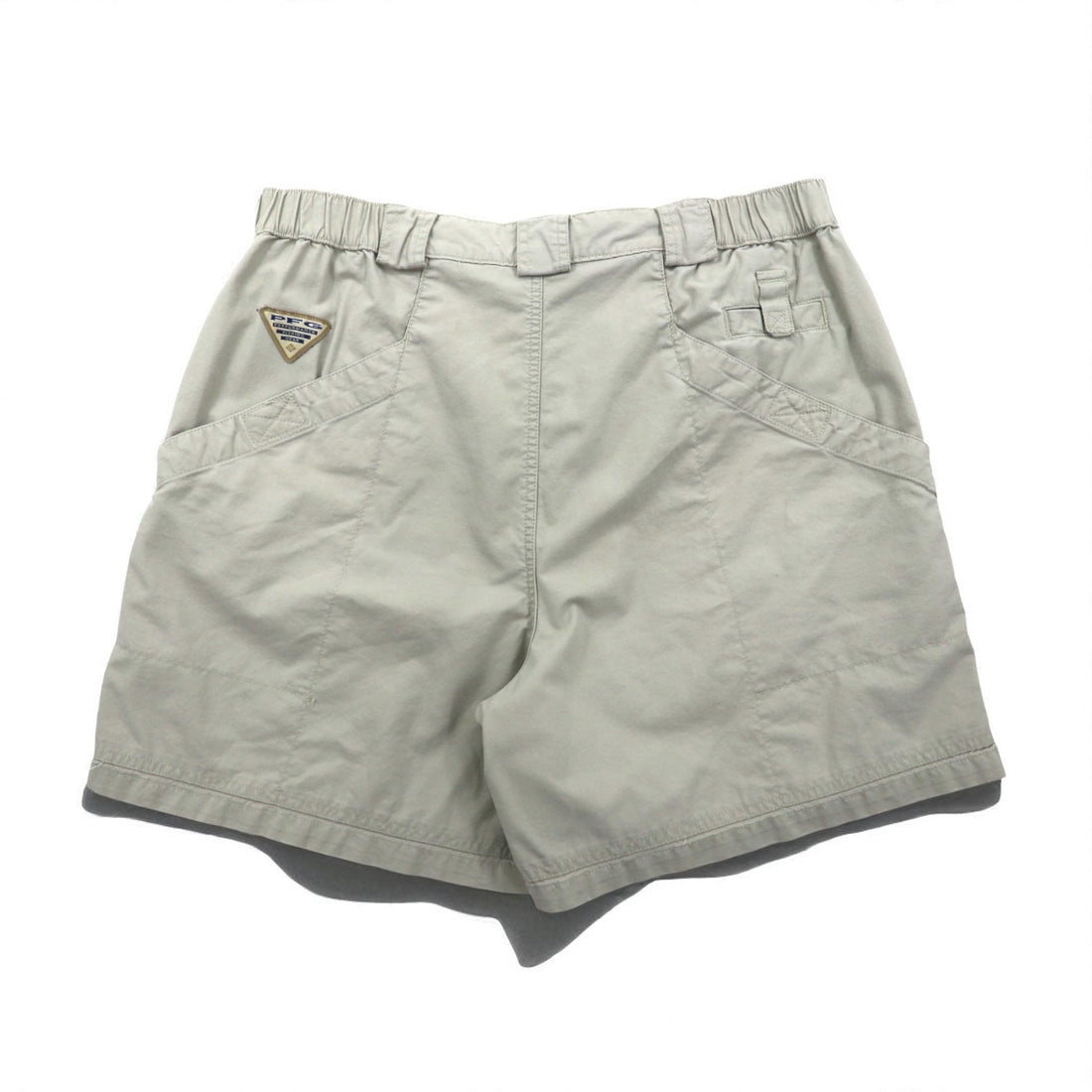 Columbia PFG Bush Shorts, Large, Beige, Cotton, Pocket, FM8100