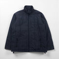 Polo Ralph Lauren 90年代 キルティングジャケット L ネイビー ナイロン 中綿 ドローコード スタンドカラー