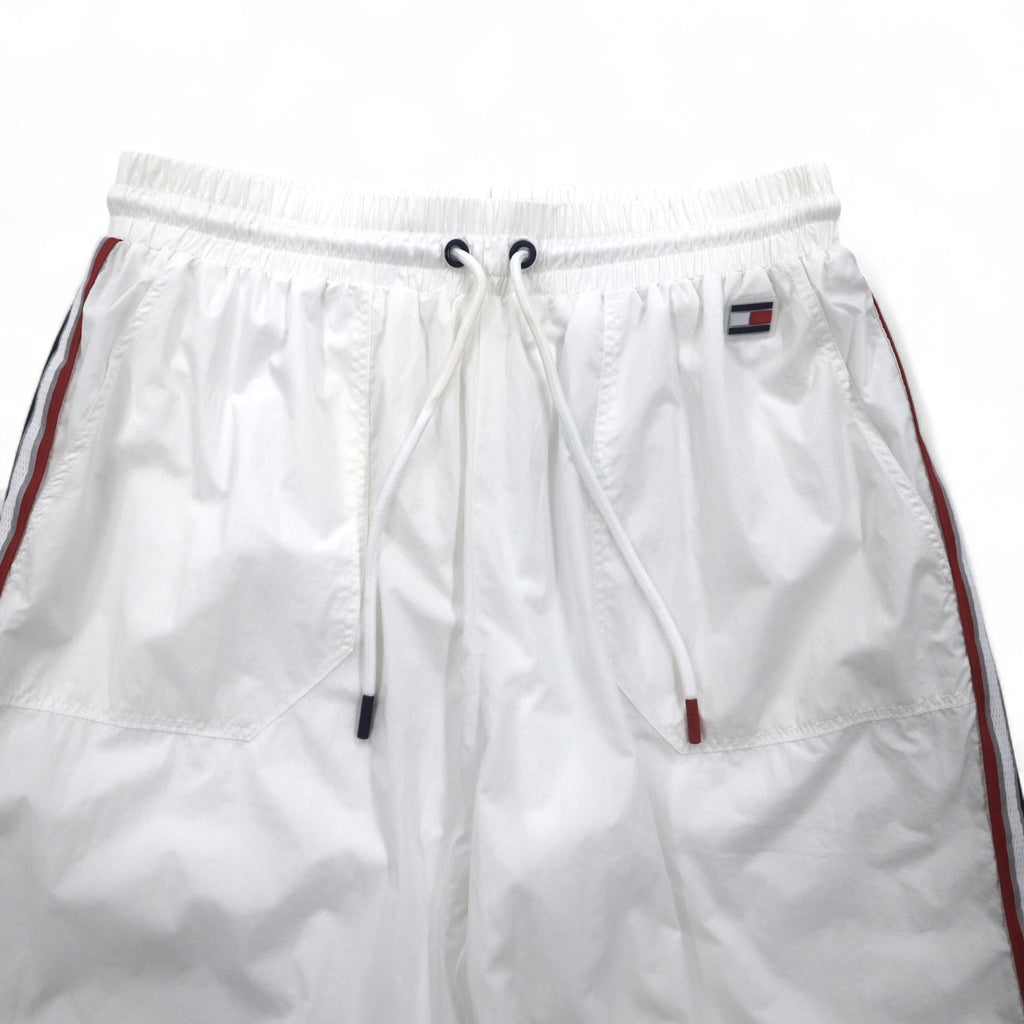 TOMMY HILFIGER SPORT nylon track pants jersey S white side line