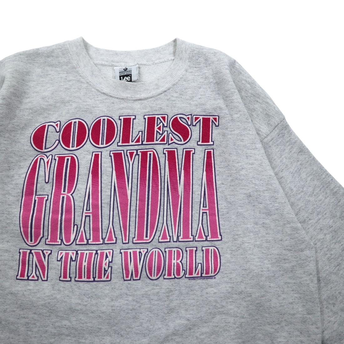 USA made 90s Lee print sweatshirt XL grey COOLEST GRANDMA IN THE WORLD