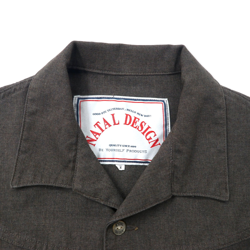 NATAL DESIGN Brian Jacket S Gray Cotton Polyester Wide Silhouette BRIAN JACKET Made in Japan