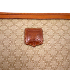 CELINE Macadam Second Bag Clutch Bag Brown PVC Leather riri Zip M06 Old Made in Italy