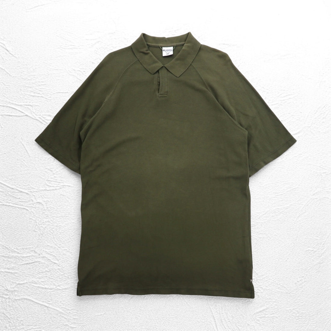 Columbia Polo Shirt 2XL Big Size Khaki Cotton AM2249