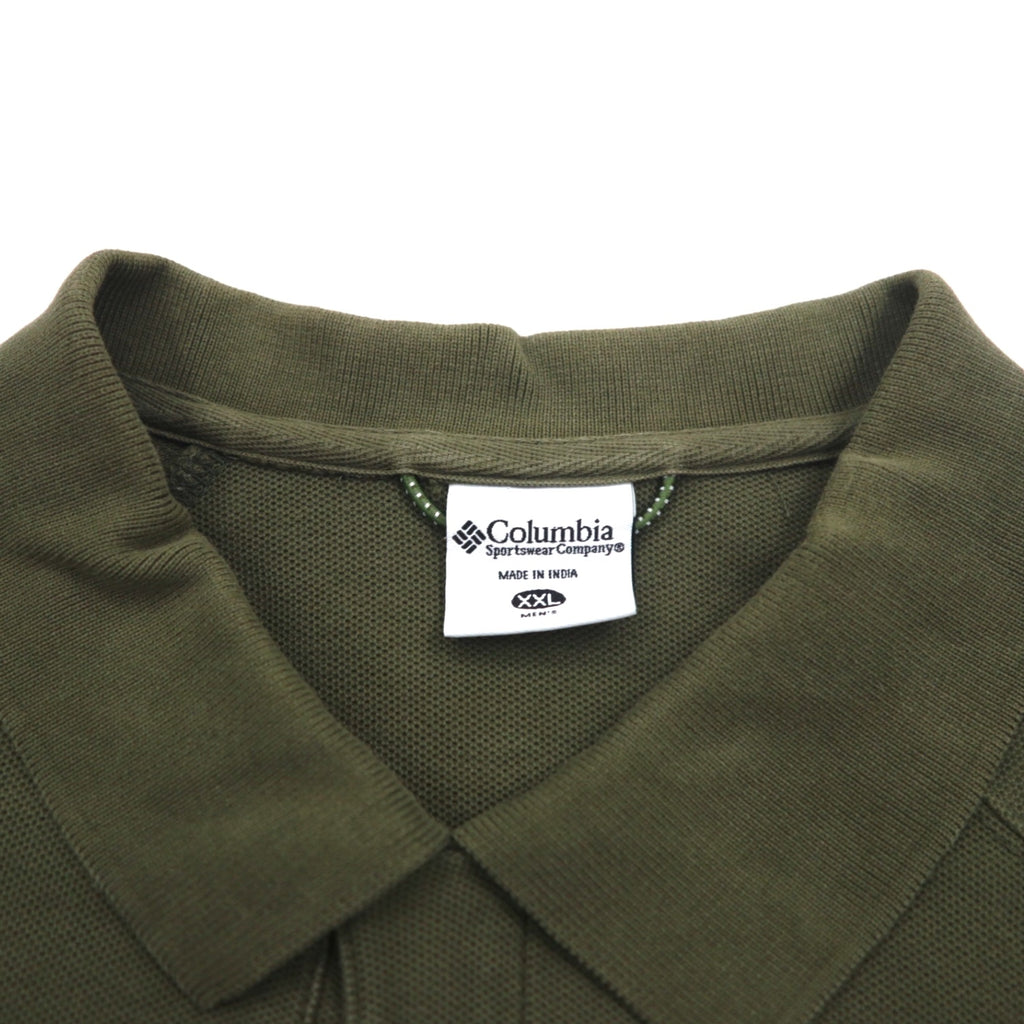Columbia Polo Shirt 2XL Big Size Khaki Cotton AM2249