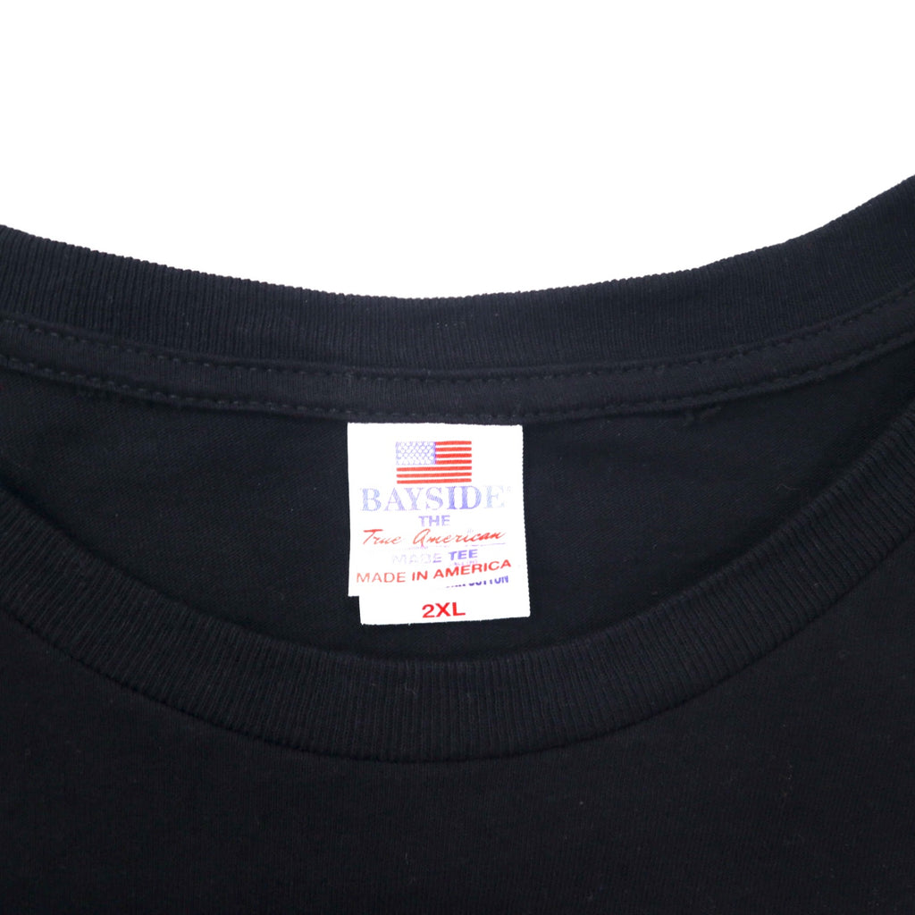 US AIR FORCE US Military Print T-Shirt 2XL Black Cotton Military BAYSIDE MADE TEE