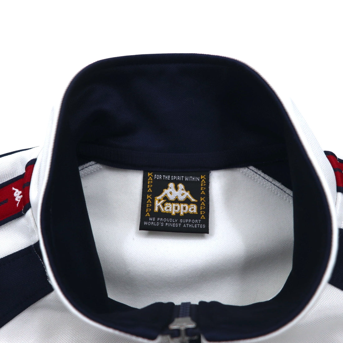 Kappa 90s Track Jacket Jersey M White Polyester Side Line Made in Japan