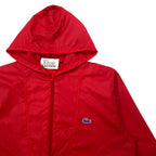 IZOD LACOSTE 80s Spool Tag Anorak Parka, S, Red, Nylon, Packable