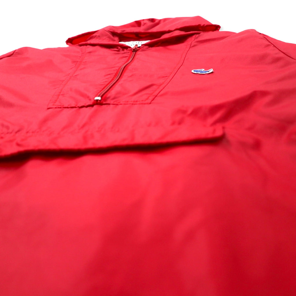 IZOD LACOSTE 80s Spool Tag Anorak Parka, S, Red, Nylon, Packable