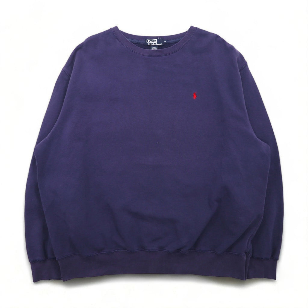 Polo by Ralph Lauren 90年代 スウェット トレーナー XL ネイビー コットン スモールポニー刺繍