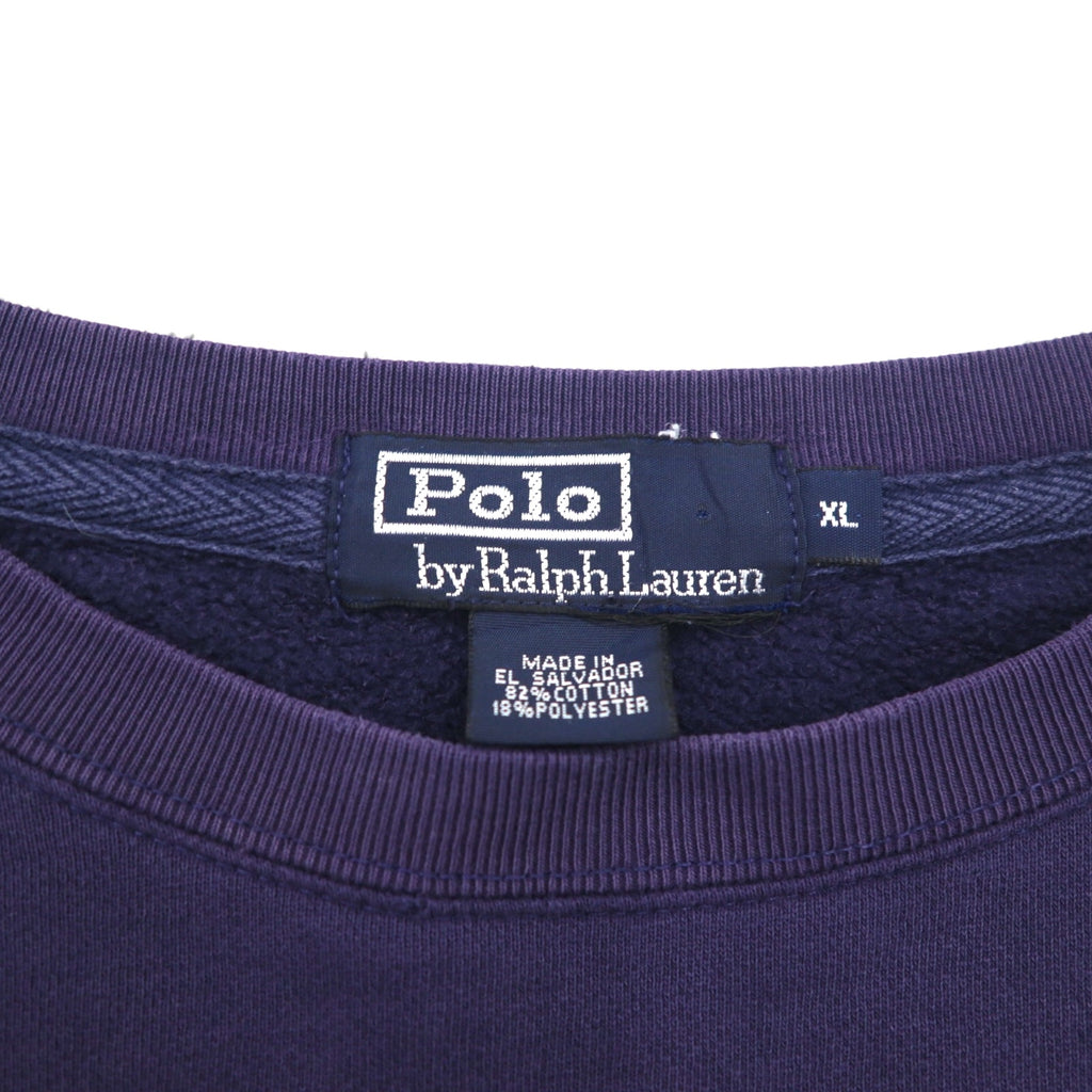 Polo by Ralph Lauren 90年代 スウェット トレーナー XL ネイビー コットン スモールポニー刺繍