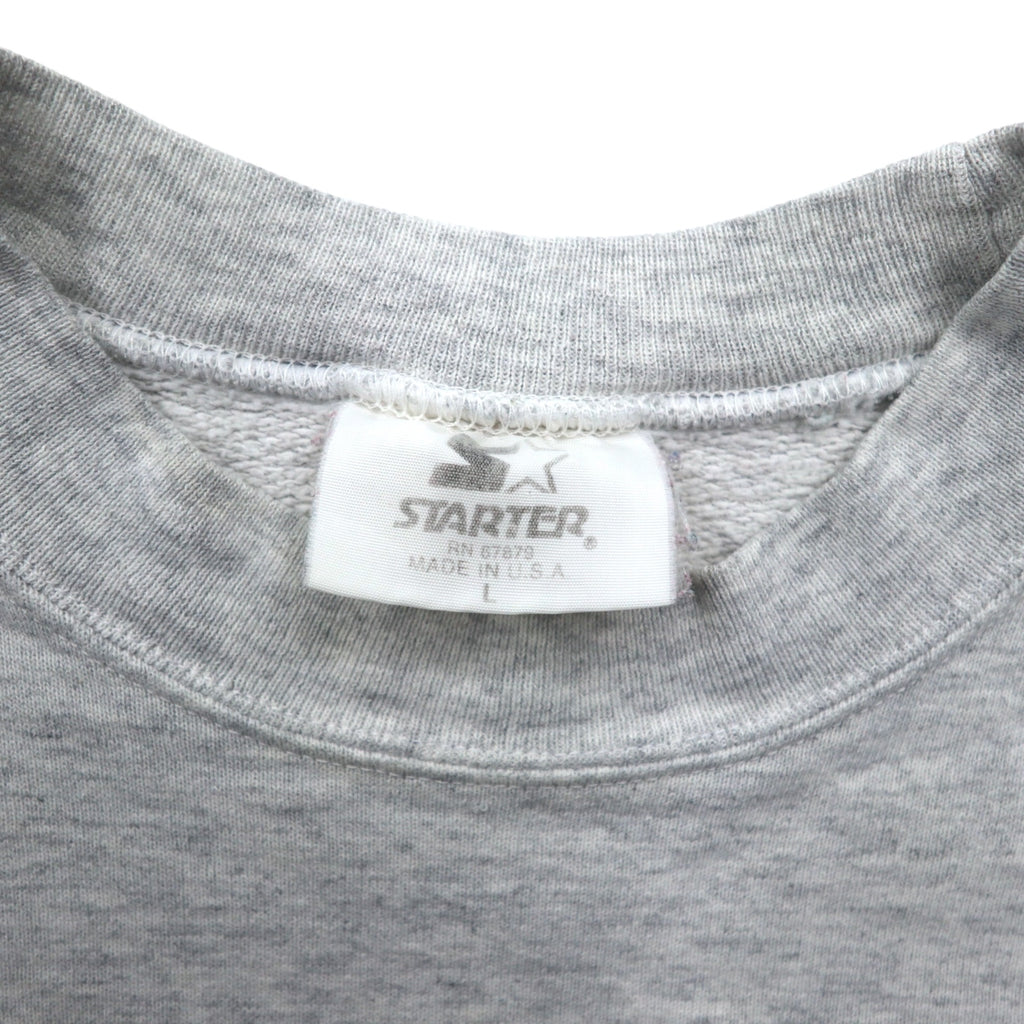 STARTER USA Made 90s NFL Print Sweatshirt L Gray DALLAS COWBOYS Arch Logo