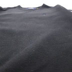 Polo Ralph Lauren 前V 起毛 スウェット トレーナー M ブラック フリース 肩ポケット スモールポニー刺繡