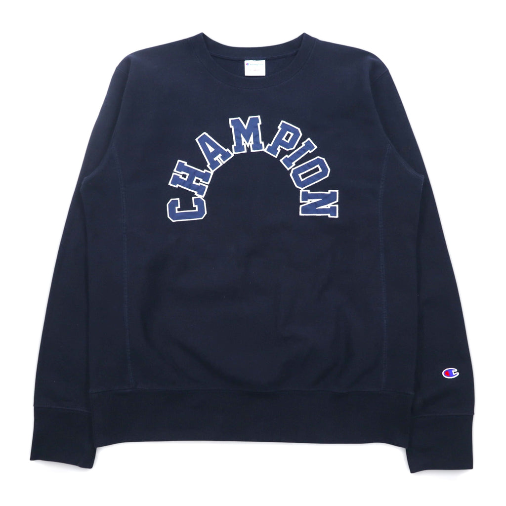 Champion Reverse Weave Arch Logo Sweatshirt XL Navy C8-H009