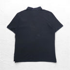 NAUTICA クラシックフィット ポロシャツ 2XL Classic Fit ブラック 鹿の子 ワンポイントロゴ刺繍