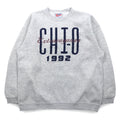Hanes 90s USA Made HEAVYWEIGHT Printed Sweatshirt XL Grey Cotton 1992
