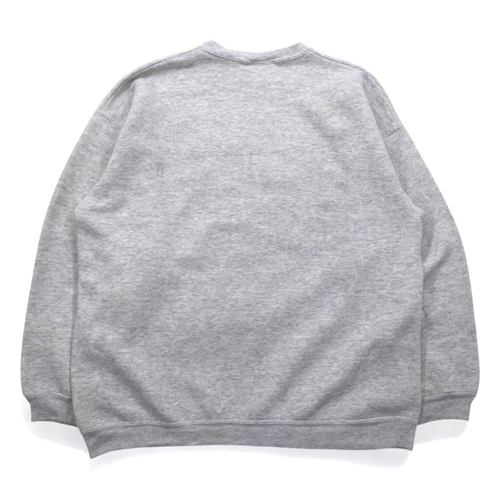 Hanes 90s USA Made HEAVYWEIGHT Printed Sweatshirt XL Grey Cotton 1992