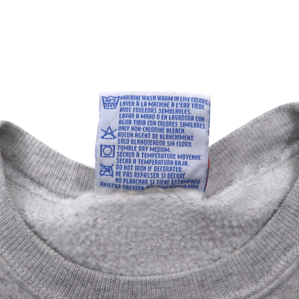 Hanes 90s USA Made HEAVYWEIGHT Printed Sweatshirt XL Grey Cotton 1992