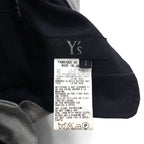 Y's ( Yohji Yamamoto ) 切替ジョガーパンツ デザイン スラックス S ウール 裾リブ ツートーン YP-P05-104 日本製
