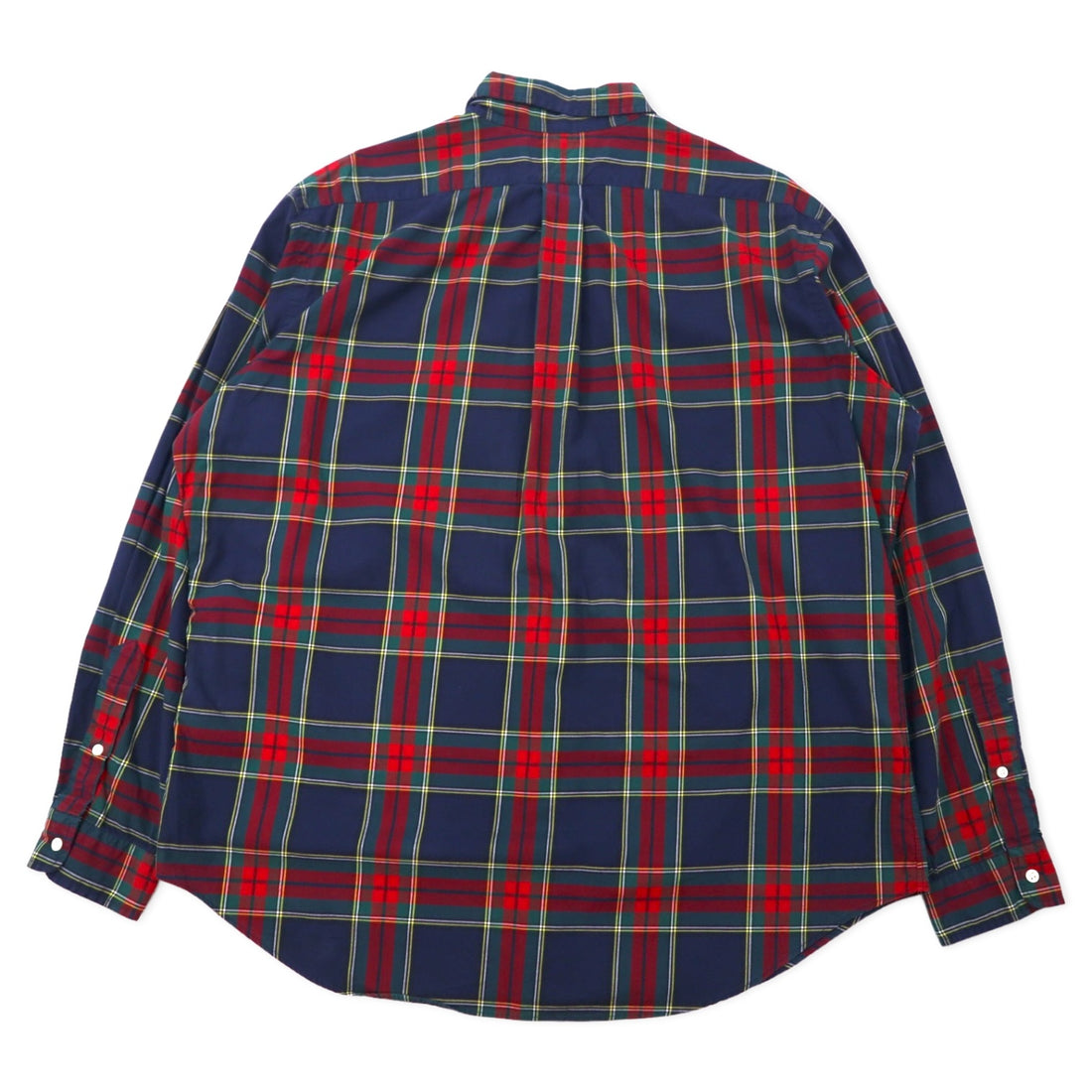 Ralph Lauren 90s Classic Fit Button Down Shirt, XL, Red, Navy, Check, Cotton, Small Pony Embroidery
