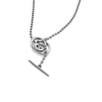 GUCCI Made in Italy 2WAY Interlocking G Toggle Necklace Bracelet Silver Ball Chain AG925
