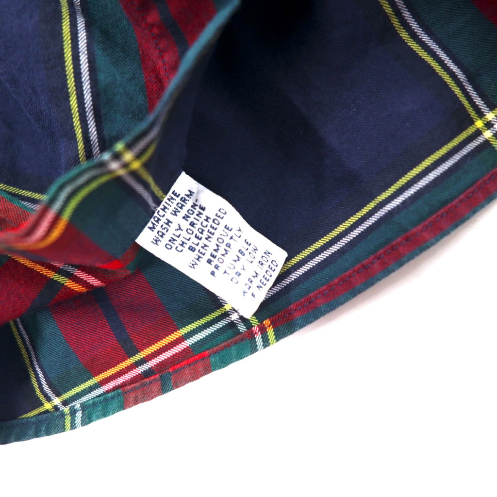Ralph Lauren 90s Classic Fit Button Down Shirt, XL, Red, Navy, Check, Cotton, Small Pony Embroidery