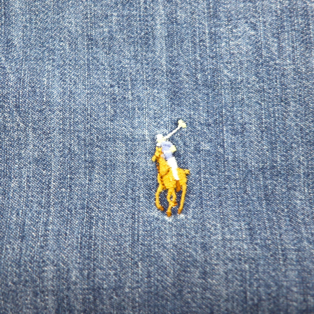 Ralph Lauren デニム ボタンダウン シャツ 2XL CLASSIC FIT インディゴ スモールポニー刺繡