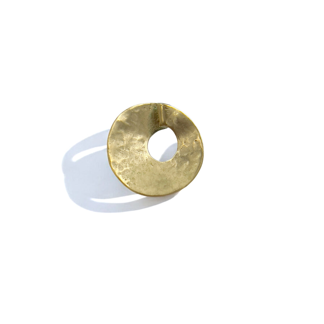 Blanciris Circle Earrings Gold Hammered Hammerwork ESTNATION