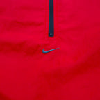 NIKE 00年代 ハーフジップ ナイロンジャケット ジャージ L レッド ポリエステル ドローコード