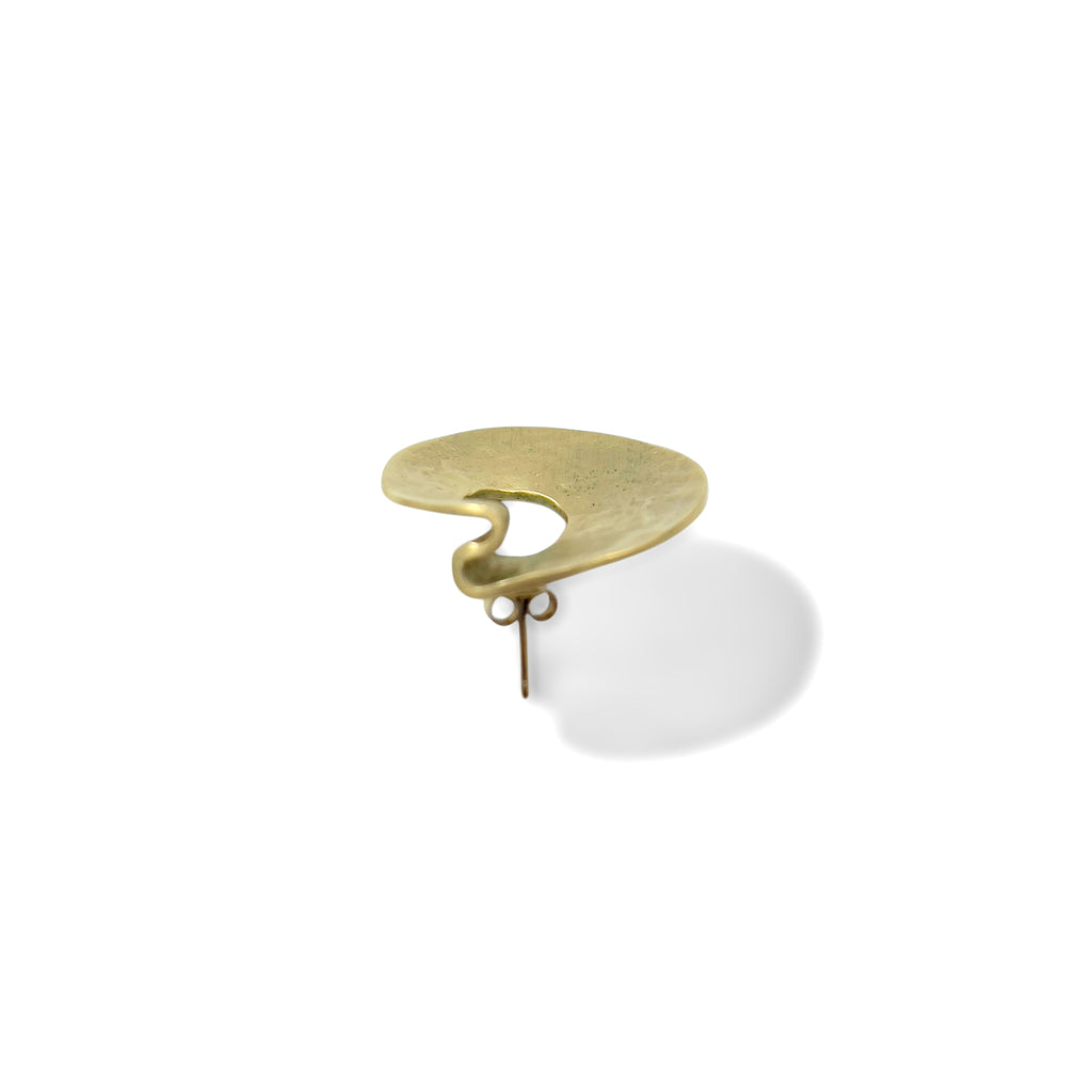 Blanciris Circle Earrings Gold Hammered Hammerwork ESTNATION