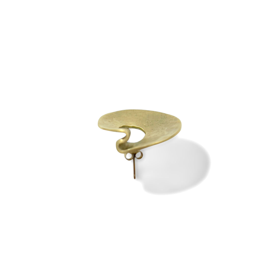 Blanciris Circle Earrings Gold Hammered Hammerwork ESTNATION