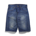Levi's 503 Short Denim Pants, Size L, Indigo with Distressed Leather Patches, SP503-0019